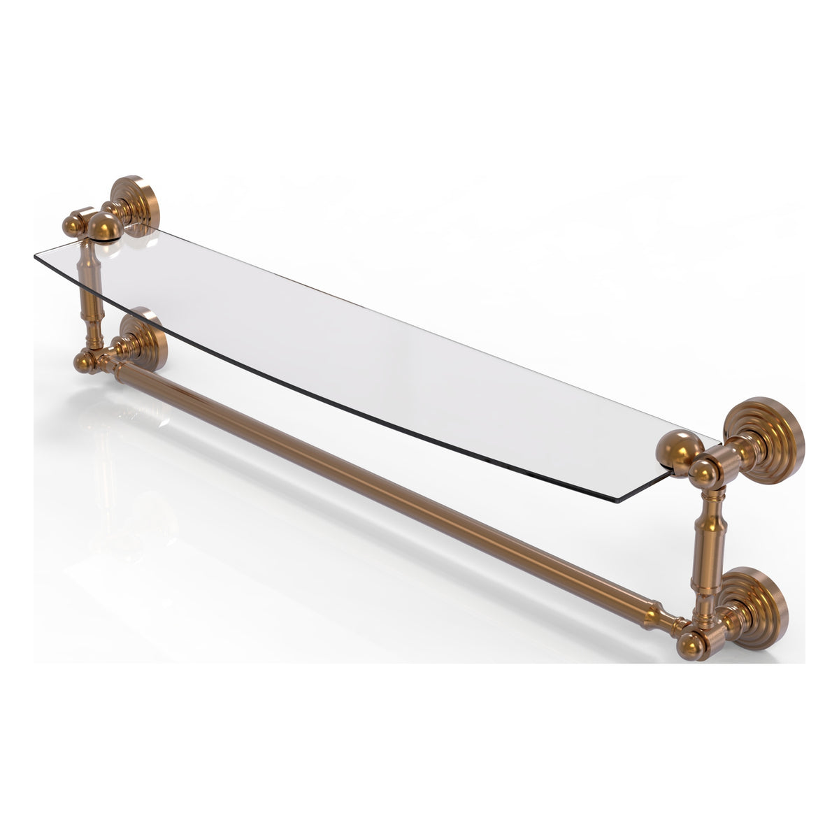 Allied Brass WP-33TB/24-BBR Waverly Place 24" Brushed Bronze Glass Shelf