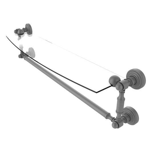Allied Brass WP-33TB/24-GYM Waverly Place 24" Matte Gray Glass Shelf