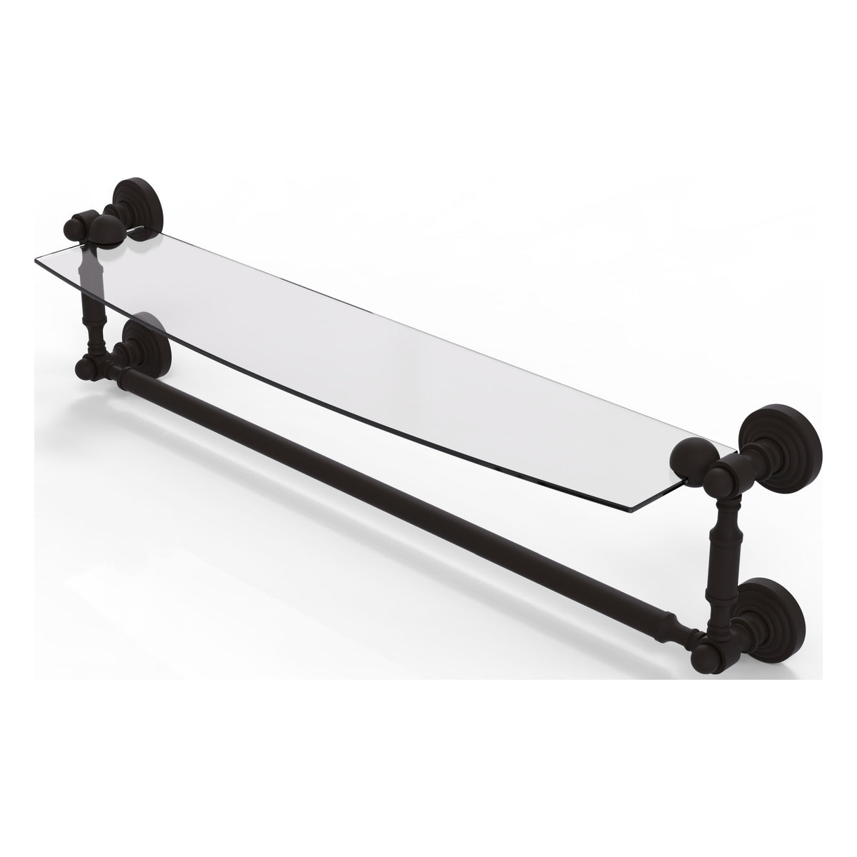 Allied Brass WP-33TB/24-ORB Waverly Place 24" Oil Rubbed Bronze Glass Shelf