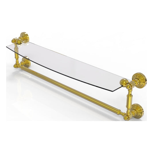 Allied Brass WP-33TB/24-PB Waverly Place 24" Polished Brass Glass Shelf