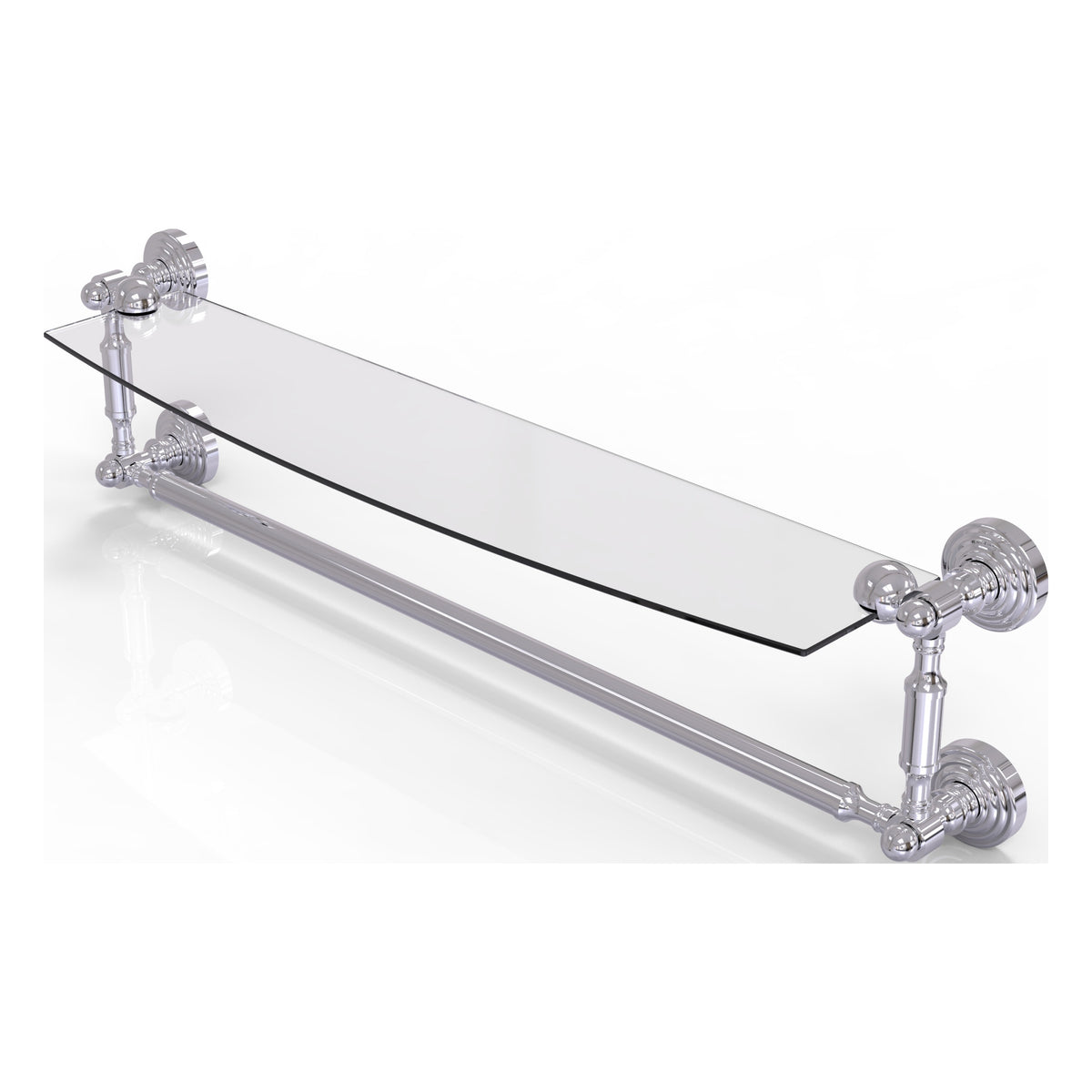 Allied Brass WP-33TB/24-PC Waverly Place 24" Polished Chrome Glass Shelf