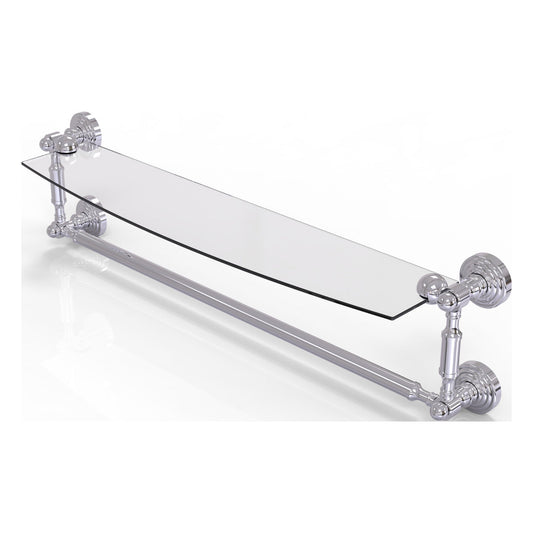 Allied Brass WP-33TB/24-PC Waverly Place 24" Polished Chrome Glass Shelf
