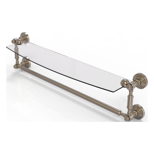Allied Brass WP-33TB/24-PEW Waverly Place 24" Antique Pewter Glass Shelf