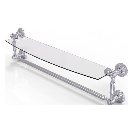 Allied Brass WP-33TB/24-SCH Waverly Place 24" Satin Chrome Glass Shelf