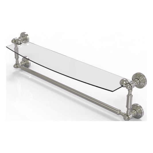 Allied Brass WP-33TB/24-SN Waverly Place 24" Satin Nickel Glass Shelf
