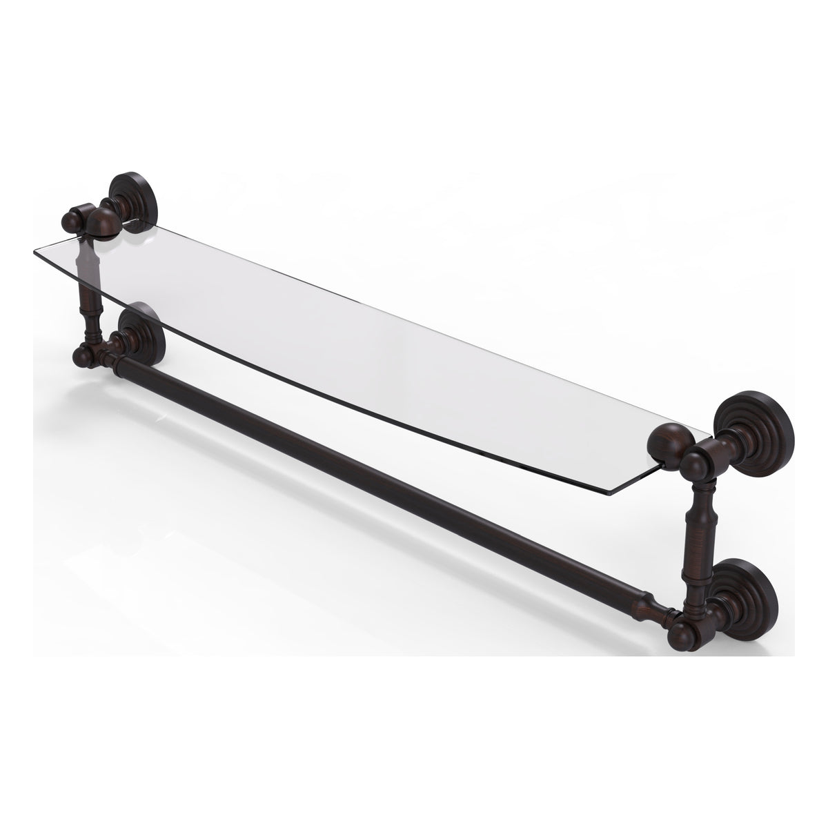 Allied Brass WP-33TB/24-VB Waverly Place 24" Venetian Bronze Glass Shelf