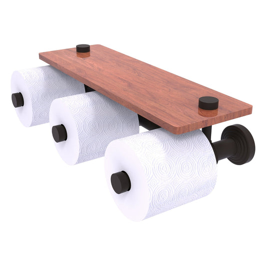 Allied Brass WP-35-3S-IRW-ORB Waverly Place 3-Roll Oil Rubbed Bronze Horizontal Reserve Toilet Tissue Holder