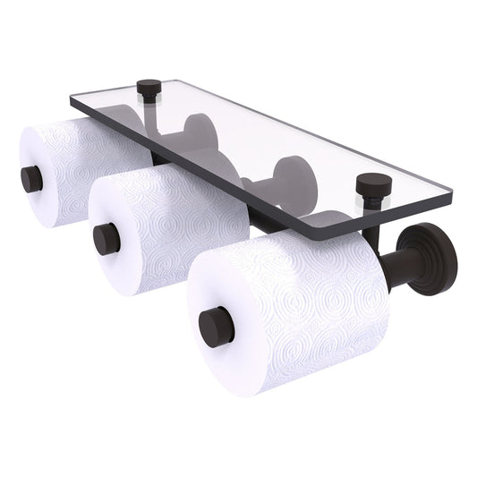 Allied Brass WP-35-3S-ORB Waverly Place 3-Roll Oil Rubbed Bronze Horizontal Reserve Toilet Tissue Holder