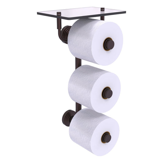 Allied Brass WP-35-3VS-ABZ Waverly Place 3-Roll Antique Bronze Toilet Tissue Holder