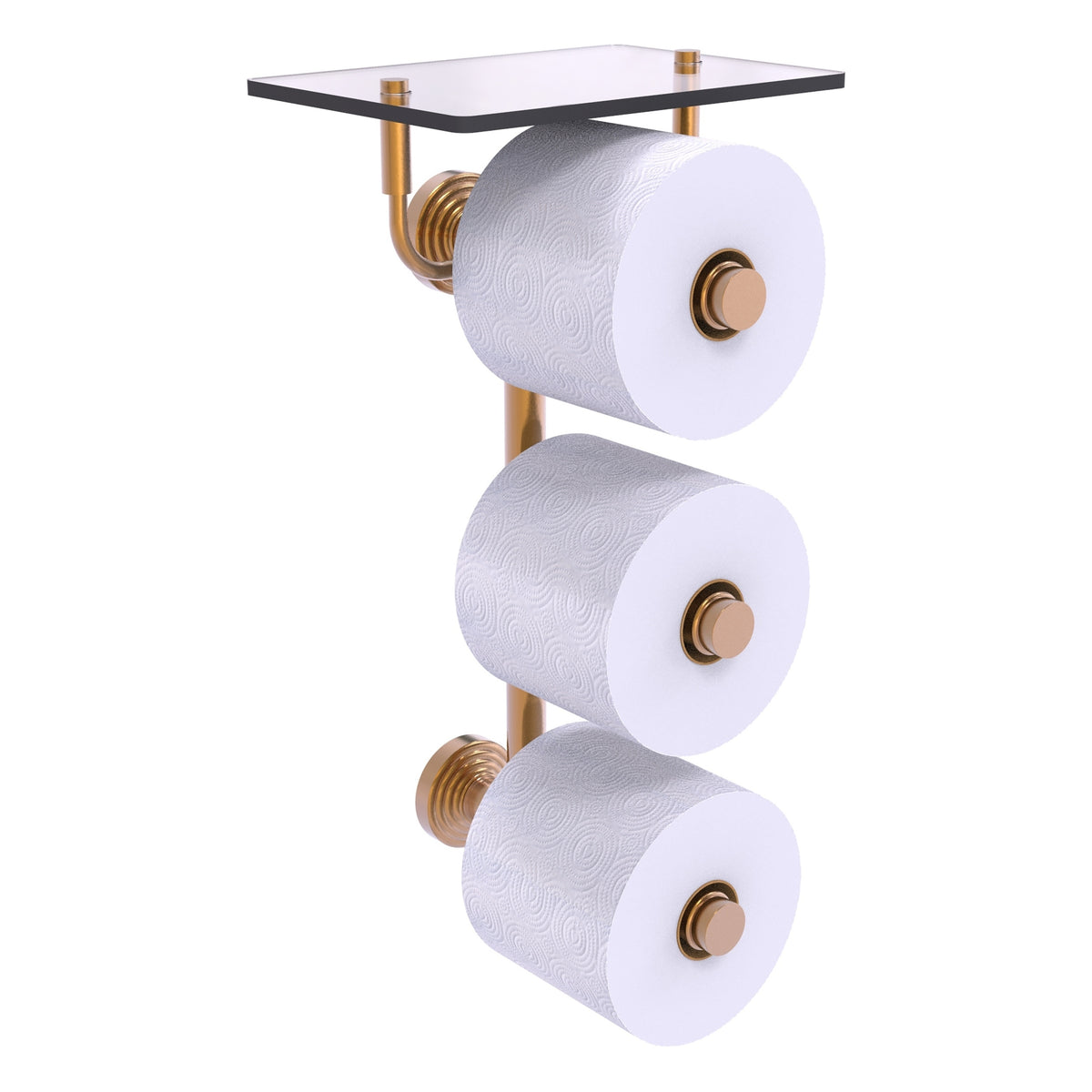 Allied Brass WP-35-3VS-BBR Waverly Place 3-Roll Brushed Bronze Toilet Tissue Holder
