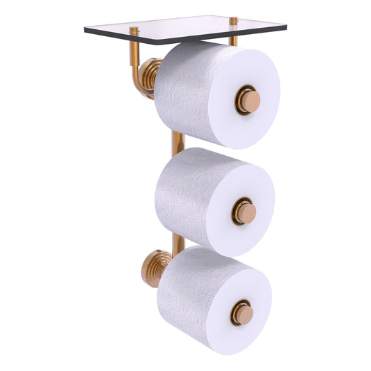 Allied Brass WP-35-3VS-BBR Waverly Place 3-Roll Brushed Bronze Toilet Tissue Holder