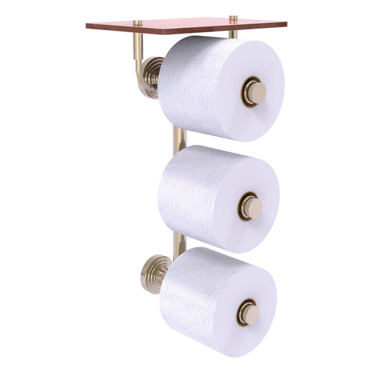 Allied Brass WP-35-3VS-IRW-PEW Waverly Place 3-Roll Antique Pewter Toilet Tissue Holder