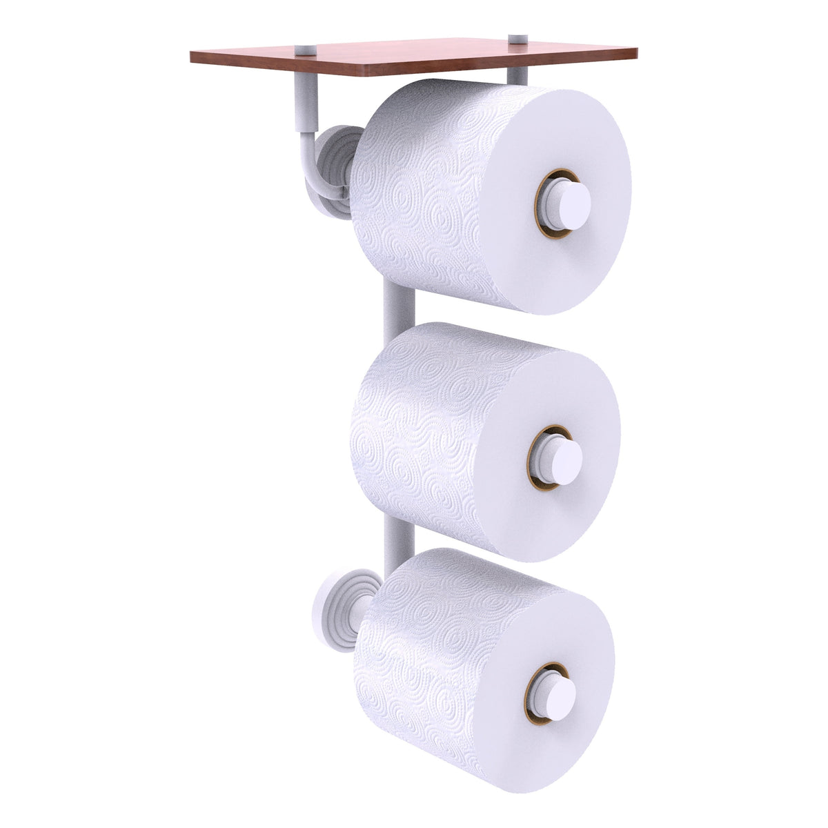 Allied Brass WP-35-3VS-IRW-WHM Waverly Place 3-Roll Matte White Toilet Tissue Holder