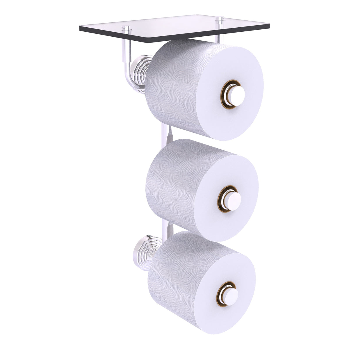 Allied Brass WP-35-3VS-PC Waverly Place 3-Roll Polished Chrome Toilet Tissue Holder