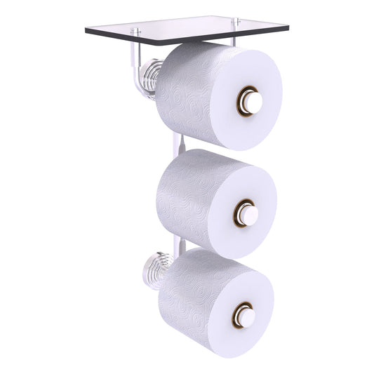 Allied Brass WP-35-3VS-PC Waverly Place 3-Roll Polished Chrome Toilet Tissue Holder