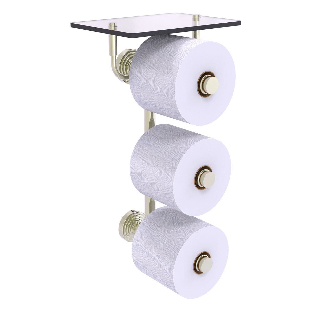 Allied Brass WP-35-3VS-PNI Waverly Place 3-Roll Polished Nickel Toilet Tissue Holder