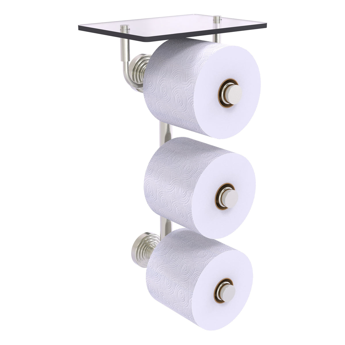 Allied Brass WP-35-3VS-SN Waverly Place 3-Roll Satin Nickel Toilet Tissue Holder