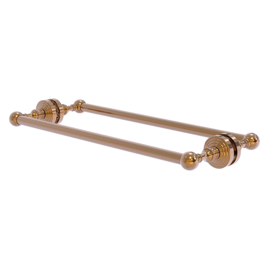 Allied Brass WP-41-BB-18-BBR Waverly Place 18" Brushed Bronze Back to Back Shower Door Towel Bar