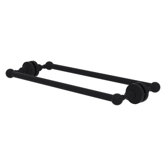 Allied Brass WP-41-BB-18-BKM Waverly Place 18" Matte Black Back to Back Shower Door Towel Bar