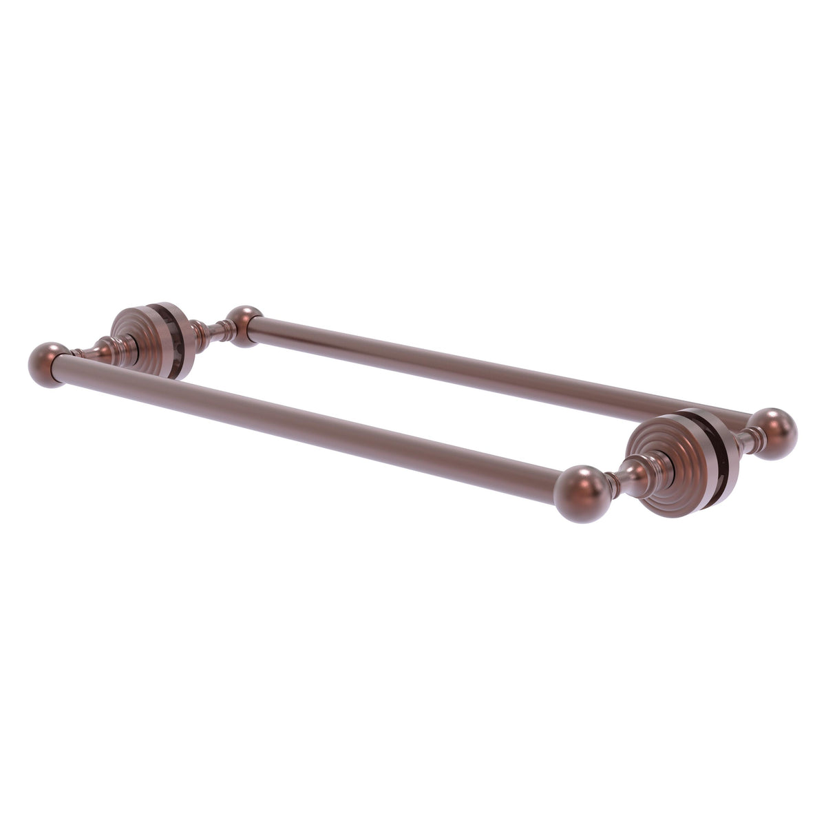 Allied Brass WP-41-BB-18-CA Waverly Place 18" Antique Copper Back to Back Shower Door Towel Bar
