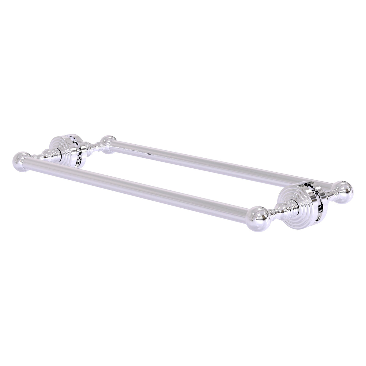 Allied Brass WP-41-BB-18-PC Waverly Place 18" Polished Chrome Back to Back Shower Door Towel Bar