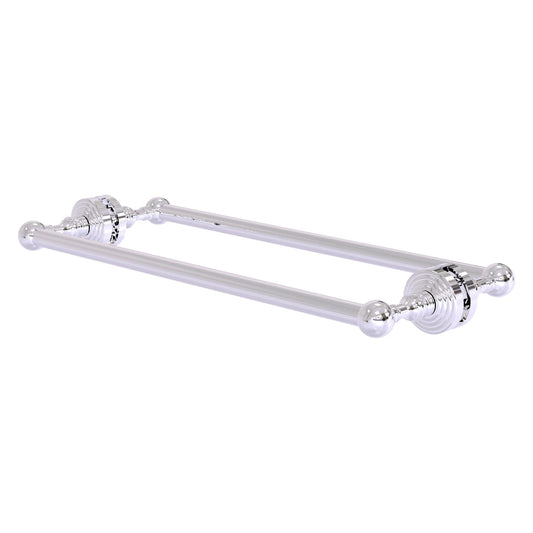 Allied Brass WP-41-BB-18-PC Waverly Place 18" Polished Chrome Back to Back Shower Door Towel Bar