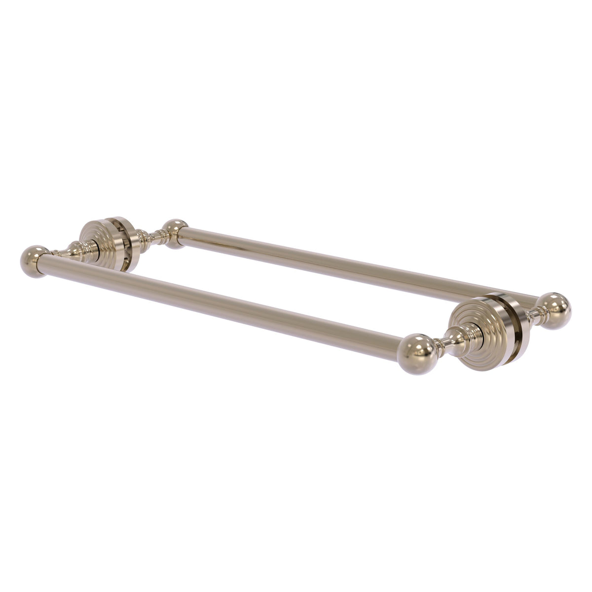 Allied Brass WP-41-BB-18-PEW Waverly Place 18" Antique Pewter Back to Back Shower Door Towel Bar