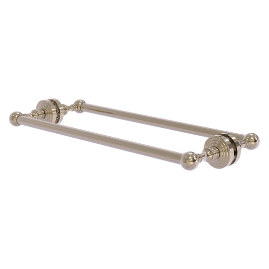 Allied Brass WP-41-BB-18-PEW Waverly Place 18" Antique Pewter Back to Back Shower Door Towel Bar