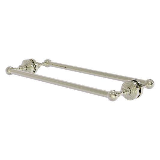 Allied Brass WP-41-BB-18-PNI Waverly Place 18" Polished Nickel Back to Back Shower Door Towel Bar