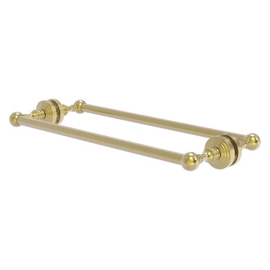 Allied Brass WP-41-BB-18-SBR Waverly Place 18" Satin Brass Back to Back Shower Door Towel Bar