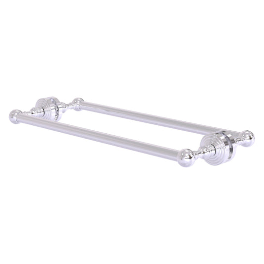 Allied Brass WP-41-BB-18-SCH Waverly Place 18" Satin Chrome Back to Back Shower Door Towel Bar
