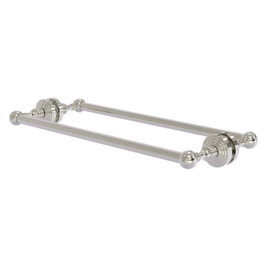 Allied Brass WP-41-BB-18-SN Waverly Place 18" Satin Nickel Back to Back Shower Door Towel Bar