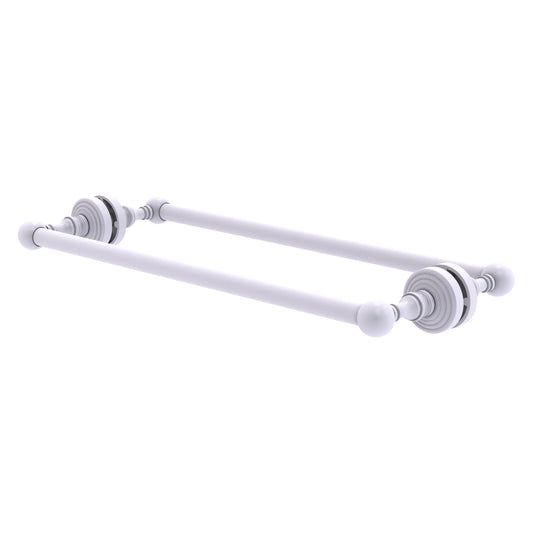 Allied Brass WP-41-BB-18-WHM Waverly Place 18" Matte White Back to Back Shower Door Towel Bar