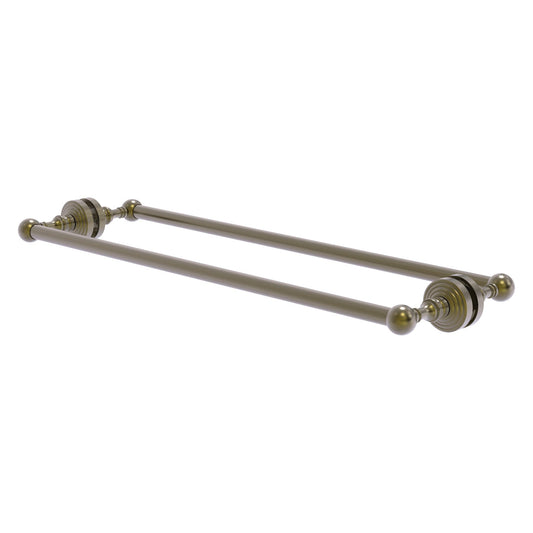 Allied Brass WP-41-BB-24-ABR Waverly Place 24" Antique Brass Back to Back Shower Door Towel Bar