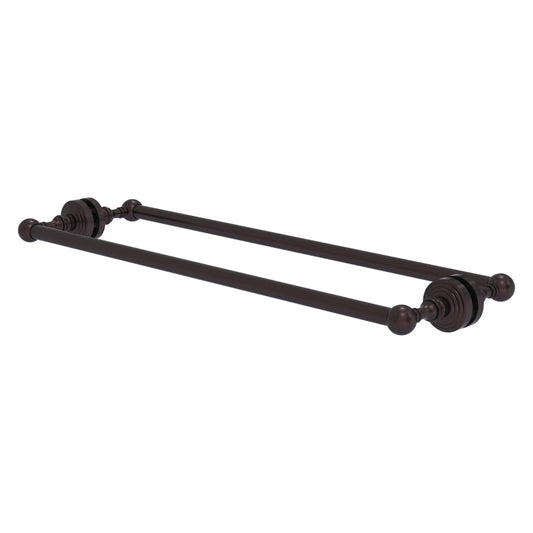 Allied Brass WP-41-BB-24-ABZ Waverly Place 24" Antique Bronze Back to Back Shower Door Towel Bar