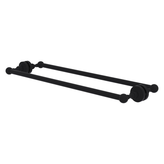 Allied Brass WP-41-BB-24-BKM Waverly Place 24" Matte Black Back to Back Shower Door Towel Bar