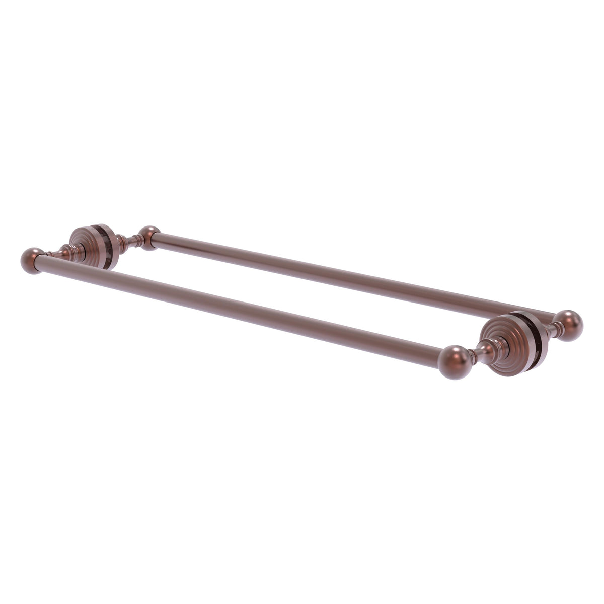 Allied Brass WP-41-BB-24-CA Waverly Place 24" Antique Copper Back to Back Shower Door Towel Bar
