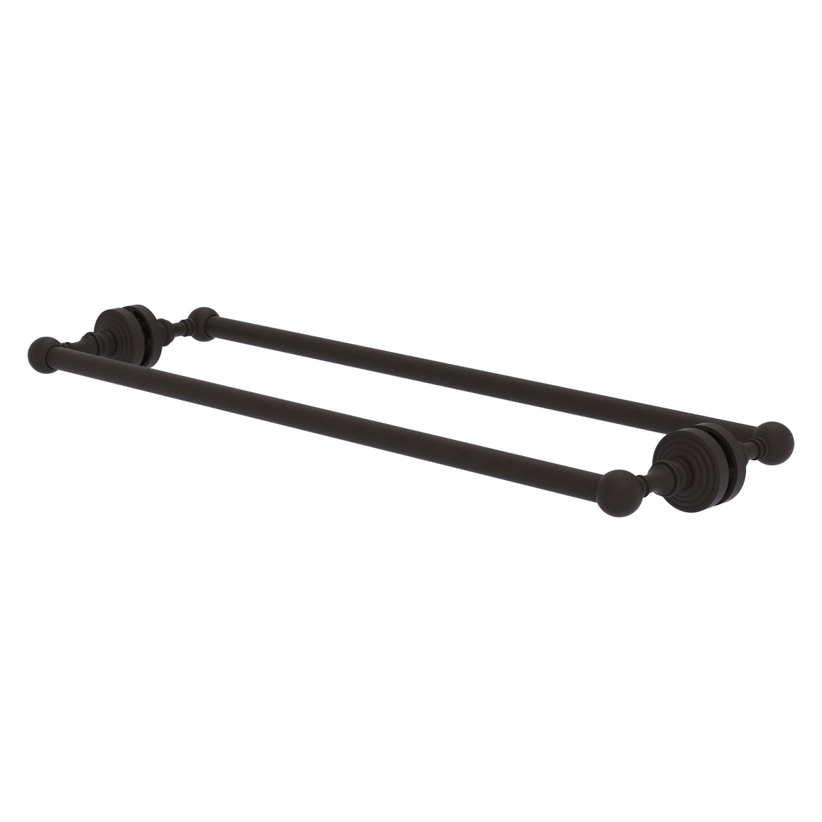 Allied Brass WP-41-BB-24-ORB Waverly Place 24" Oil Rubbed Bronze Back to Back Shower Door Towel Bar