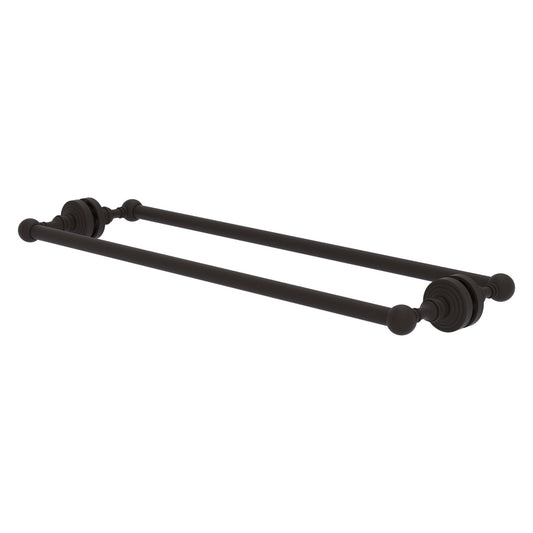 Allied Brass WP-41-BB-24-ORB Waverly Place 24" Oil Rubbed Bronze Back to Back Shower Door Towel Bar