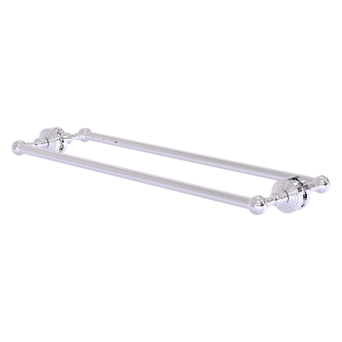 Allied Brass WP-41-BB-24-PC Waverly Place 24" Polished Chrome Back to Back Shower Door Towel Bar