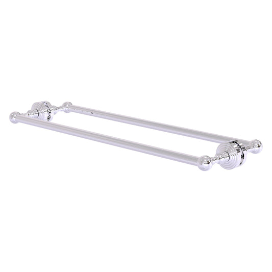 Allied Brass WP-41-BB-24-PC Waverly Place 24" Polished Chrome Back to Back Shower Door Towel Bar