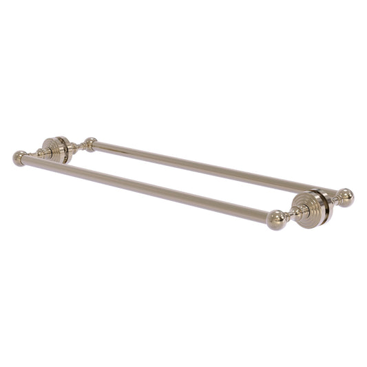 Allied Brass WP-41-BB-24-PEW Waverly Place 24" Antique Pewter Back to Back Shower Door Towel Bar