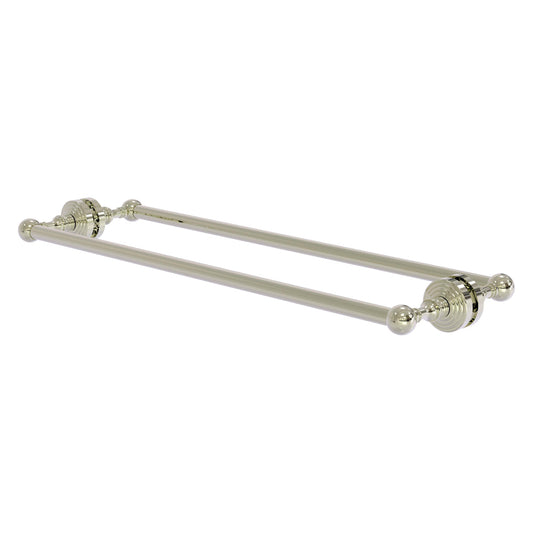 Allied Brass WP-41-BB-24-PNI Waverly Place 24" Polished Nickel Back to Back Shower Door Towel Bar