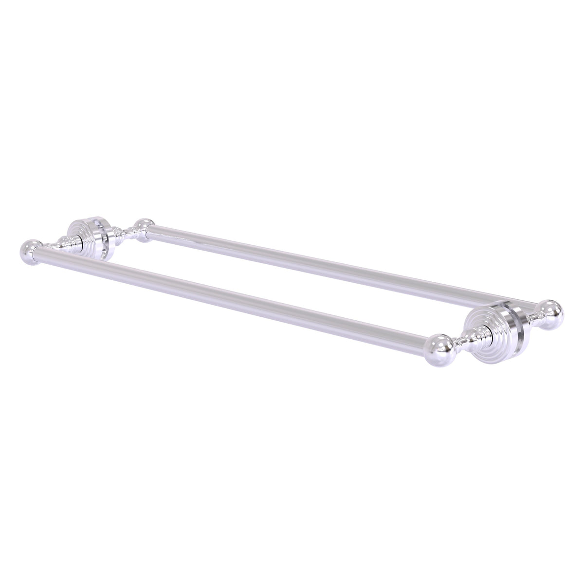 Allied Brass WP-41-BB-24-SCH Waverly Place 24" Satin Chrome Back to Back Shower Door Towel Bar