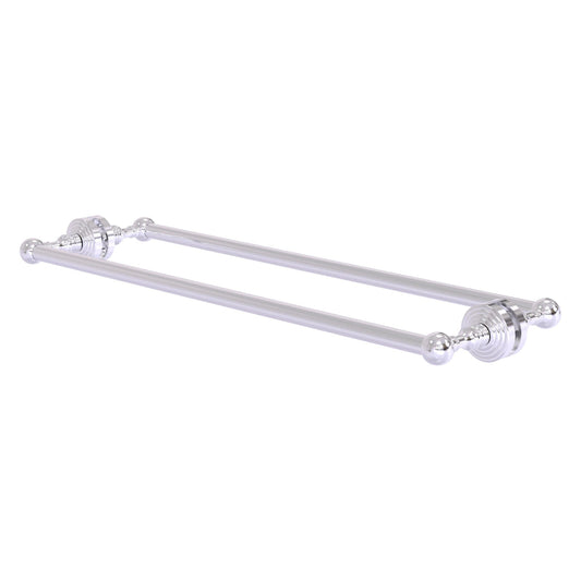 Allied Brass WP-41-BB-24-SCH Waverly Place 24" Satin Chrome Back to Back Shower Door Towel Bar