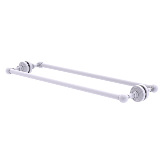 Allied Brass WP-41-BB-24-WHM Waverly Place 24" Matte White Back to Back Shower Door Towel Bar