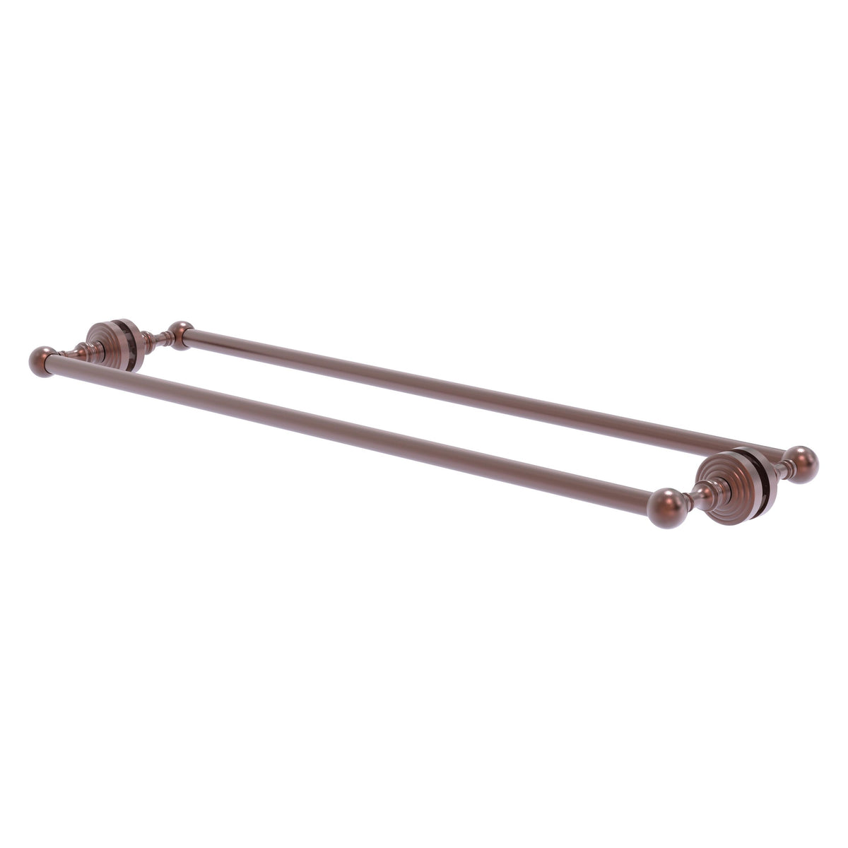 Allied Brass WP-41-BB-30-CA Waverly Place 30" Antique Copper Back to Back Shower Door Towel Bar