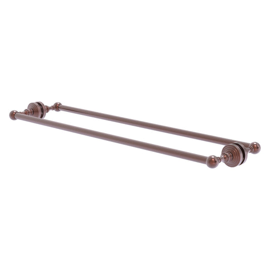 Allied Brass WP-41-BB-30-CA Waverly Place 30" Antique Copper Back to Back Shower Door Towel Bar