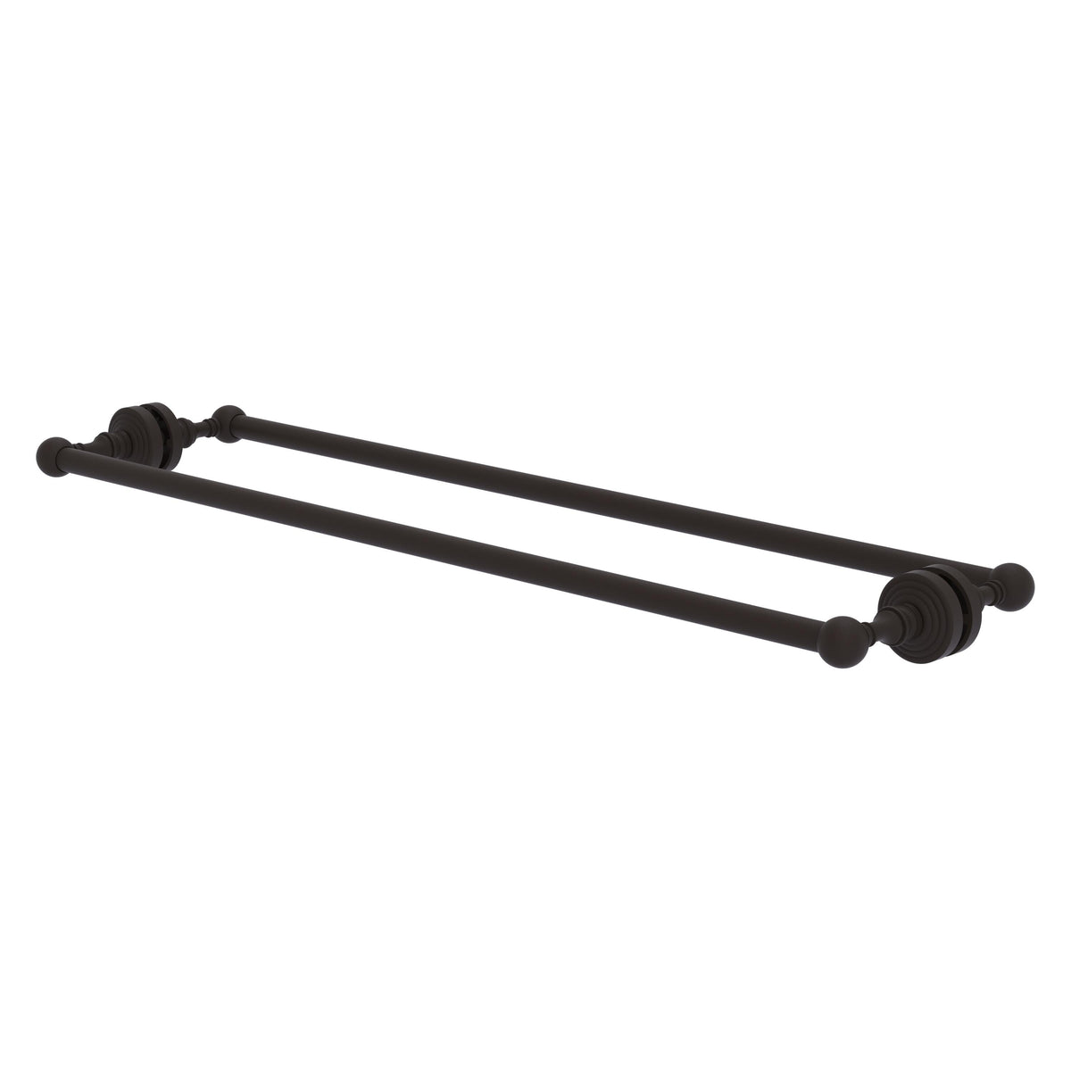Allied Brass WP-41-BB-30-ORB Waverly Place 30" Oil Rubbed Bronze Back to Back Shower Door Towel Bar