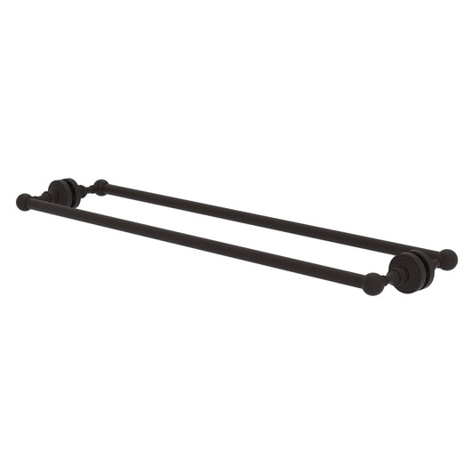 Allied Brass WP-41-BB-30-ORB Waverly Place 30" Oil Rubbed Bronze Back to Back Shower Door Towel Bar